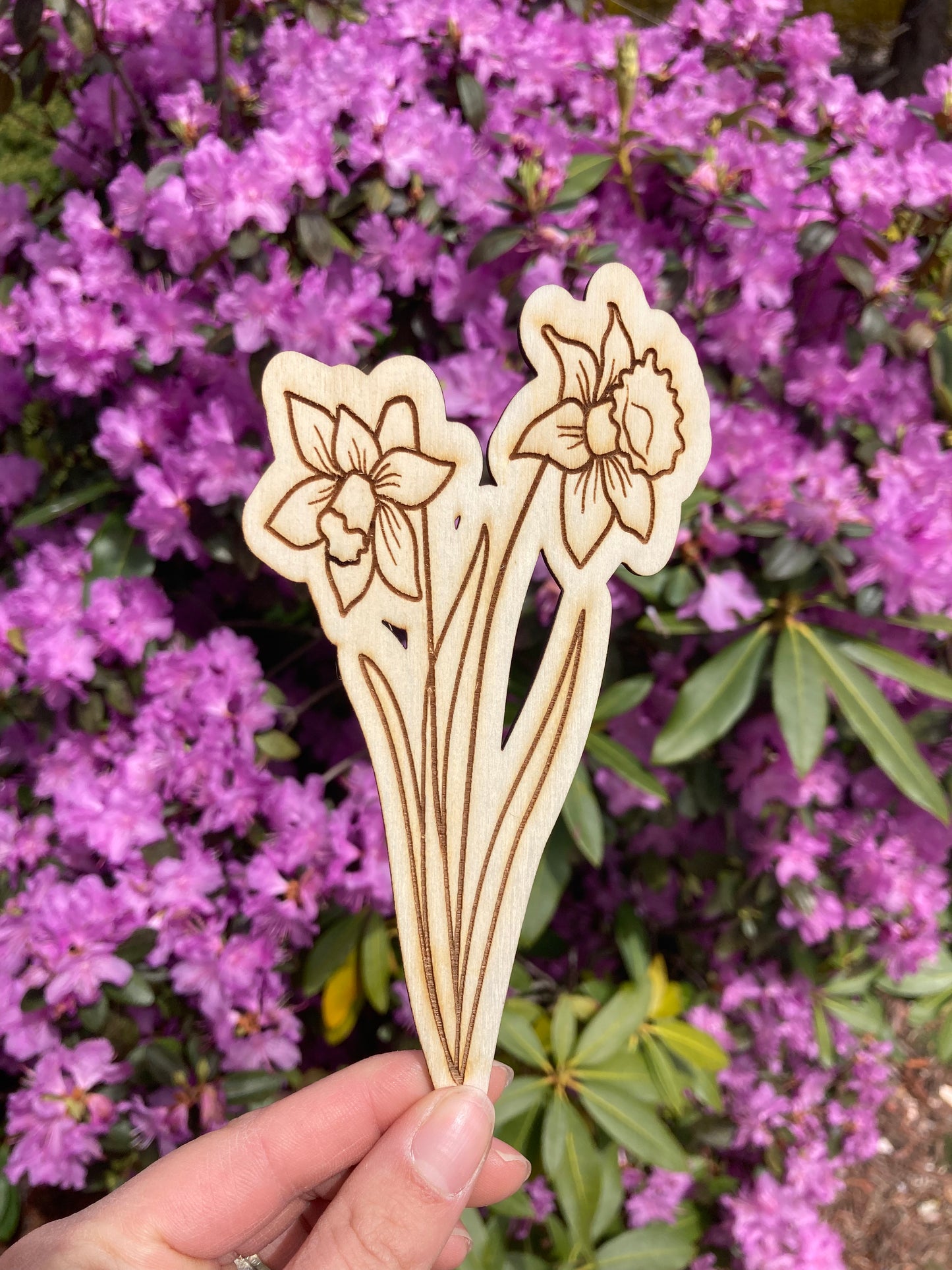 Wooden Flower Bookmark