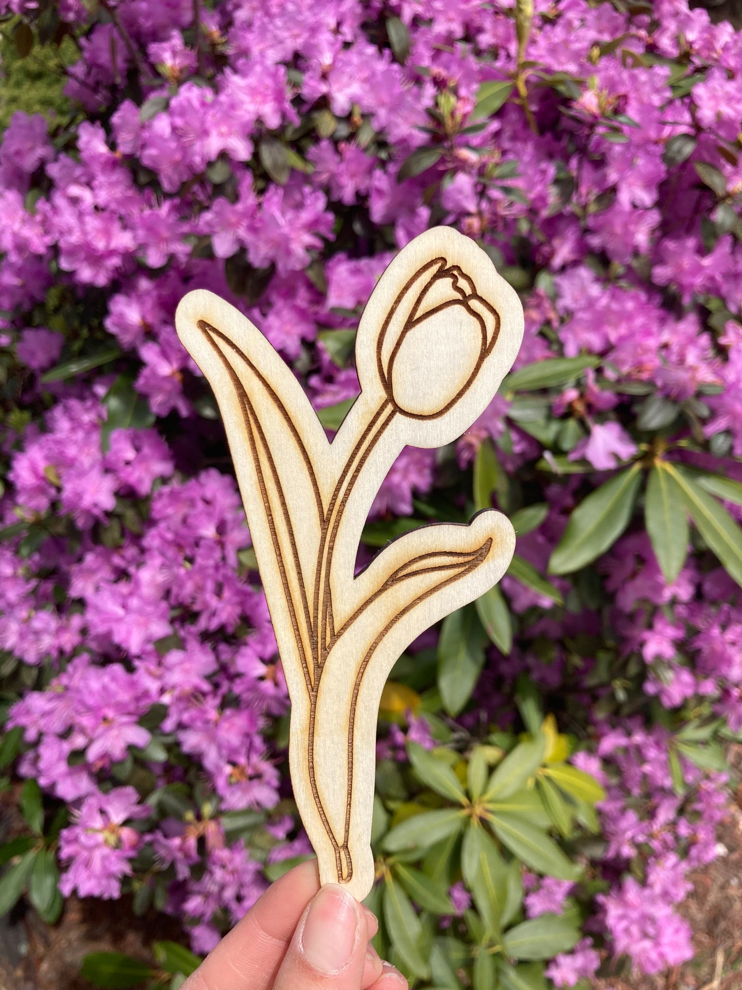 Wooden Flower Bookmark